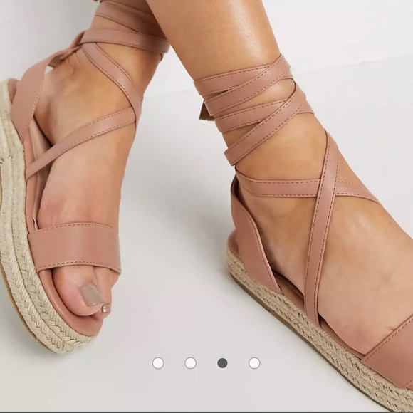 Truffle Collection espadrille tie leg sandals - Picture 4 of 4